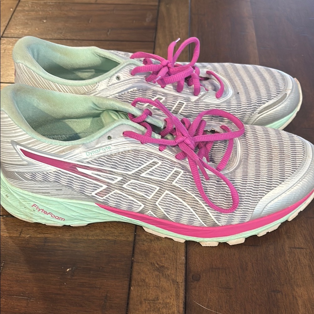 Asics Women's Pink and Gray Running Shoes
